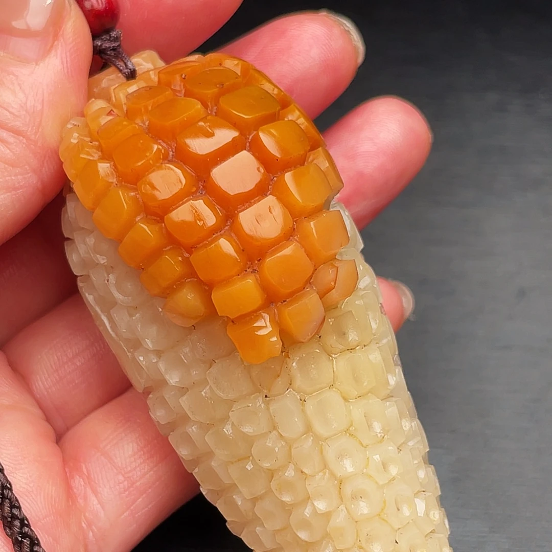 我***来田黄石寿山石手把件摆件