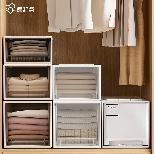 原起点抽屉式收纳箱衣柜衣服衣物整理箱子储物盒家用盒大容量超大