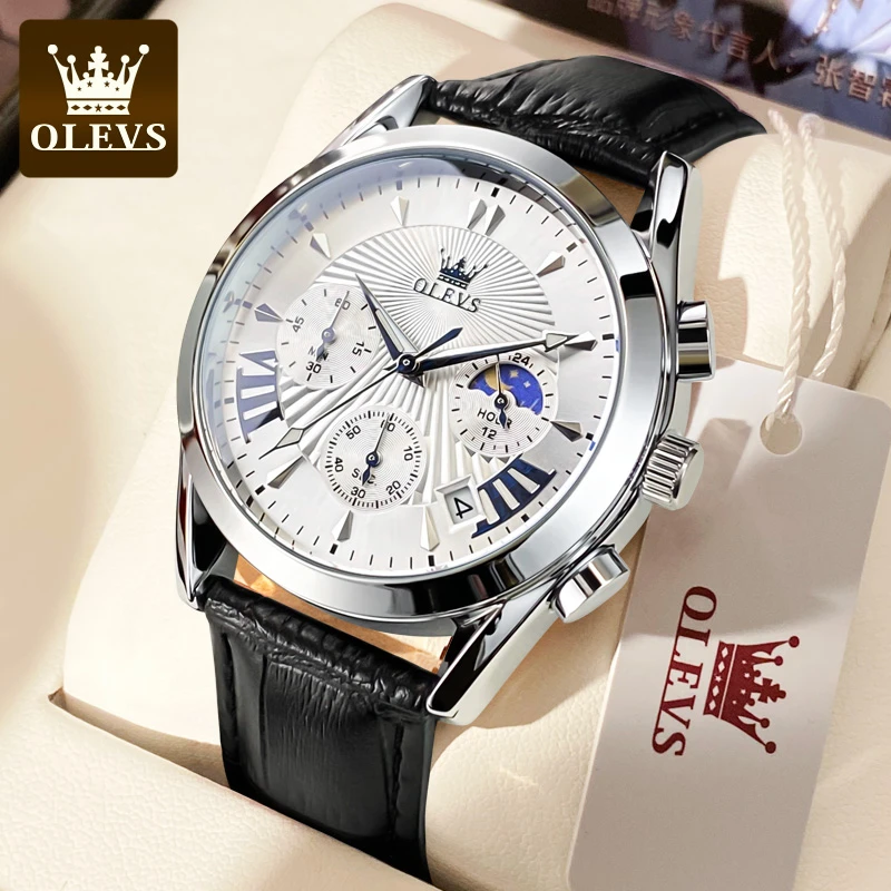 男士手表正品牌全自动非机械表简约皮带日月星辰学生石英男表十大