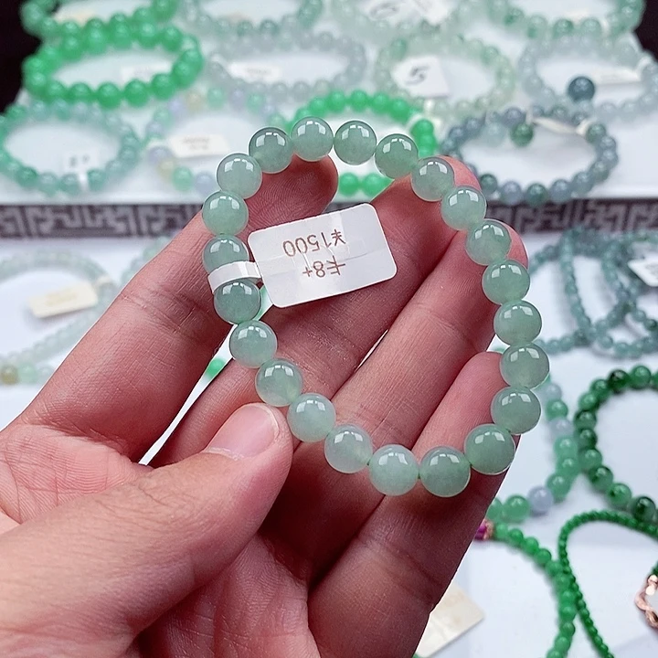 翡翠手链未镶嵌萍*卡8.2