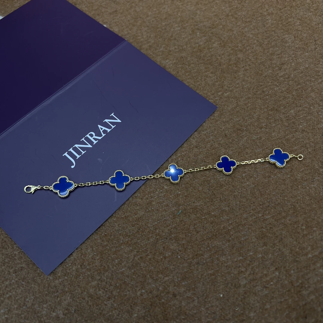 合金花岗石手链 JINRAN蓝色五花手链