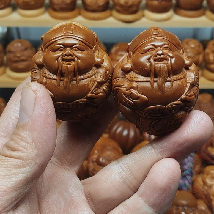 見***齊橄榄核手串/手链财神