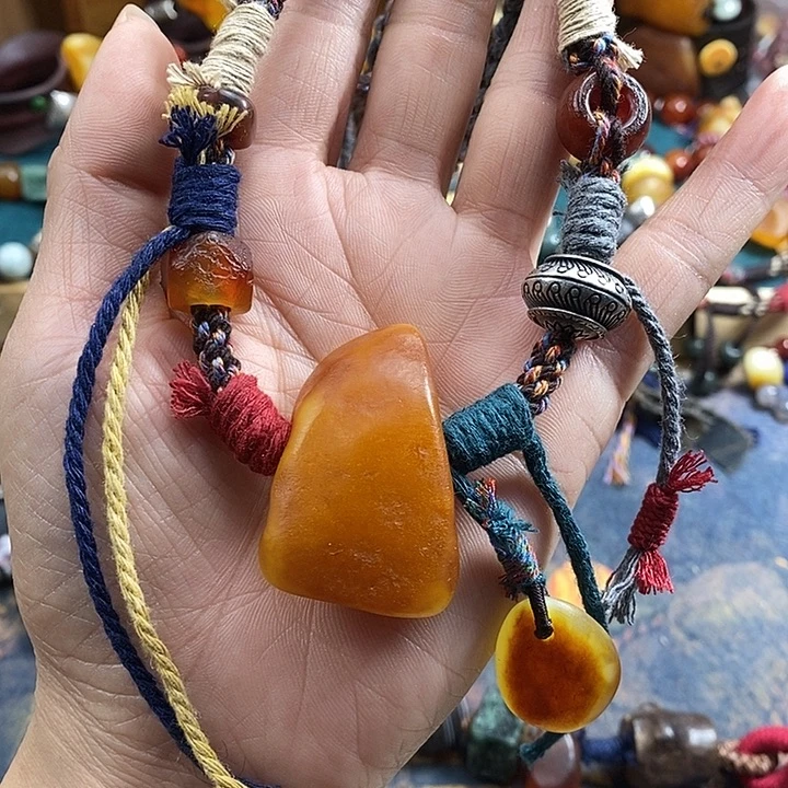 蜜蜡未镶嵌项链项链