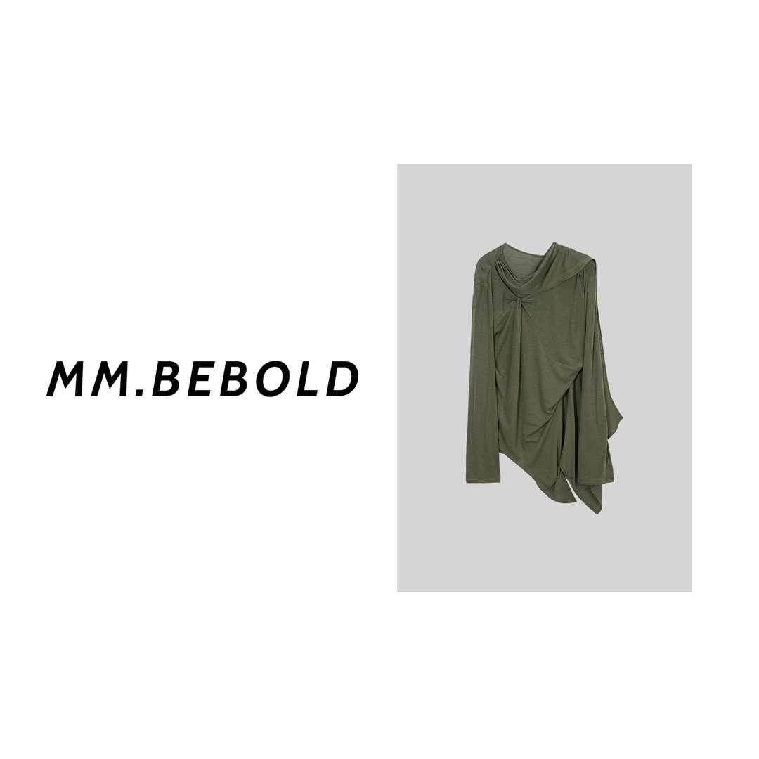 【妙姐精选】垂感不规则下摆长袖T恤MQJ2275