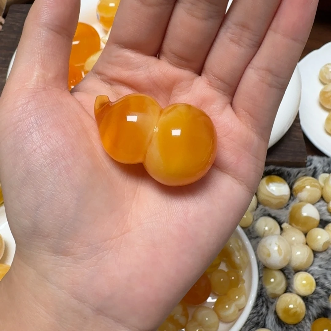 琥珀未镶嵌裸石蜜蜡葫芦