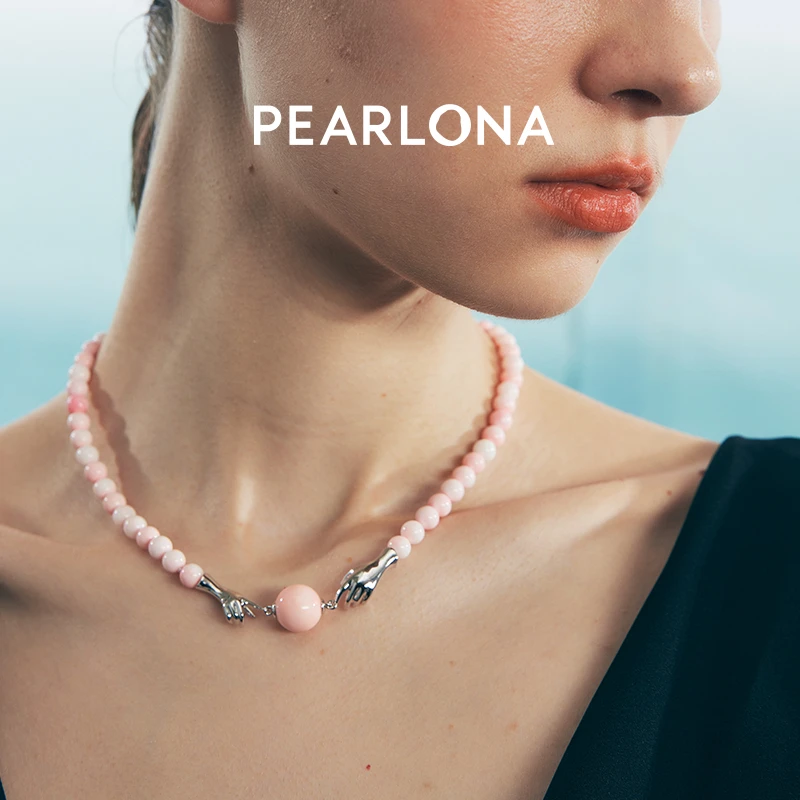 PEARLONA 铜合金项链 海螺复兴创世纪贝珠项链原创个性时尚千金风