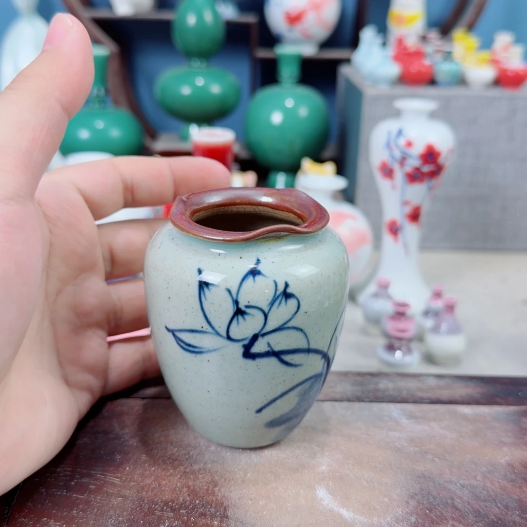 陶瓷手工小花器摆件