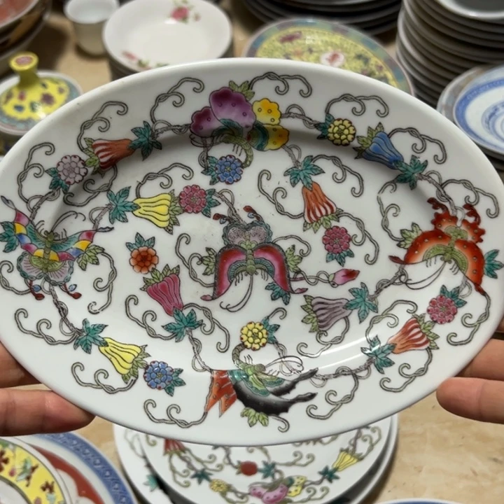 盘子景德镇陶瓷粉彩盘