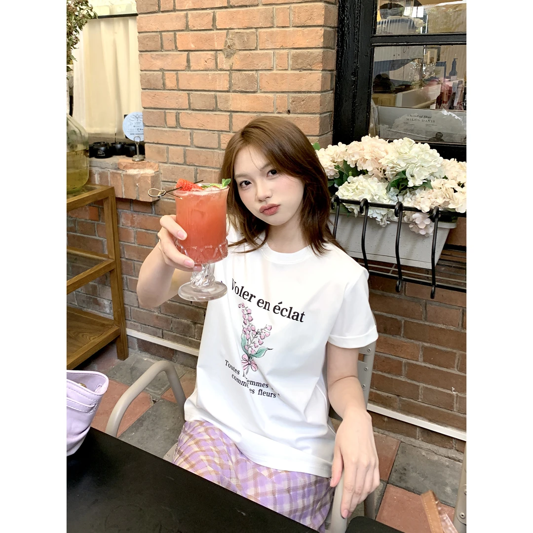 切糕自制【】小个子春季女时尚休闲通勤短袖T恤