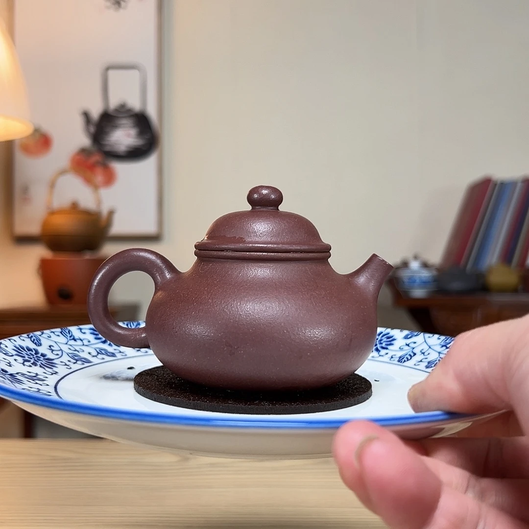 紫砂茶壶165毫升紫泥容天