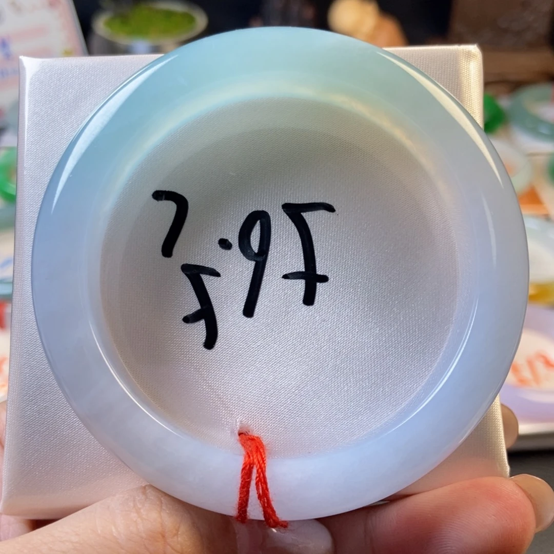 翡翠未镶嵌手镯17冰胶半山水冰胶蓝