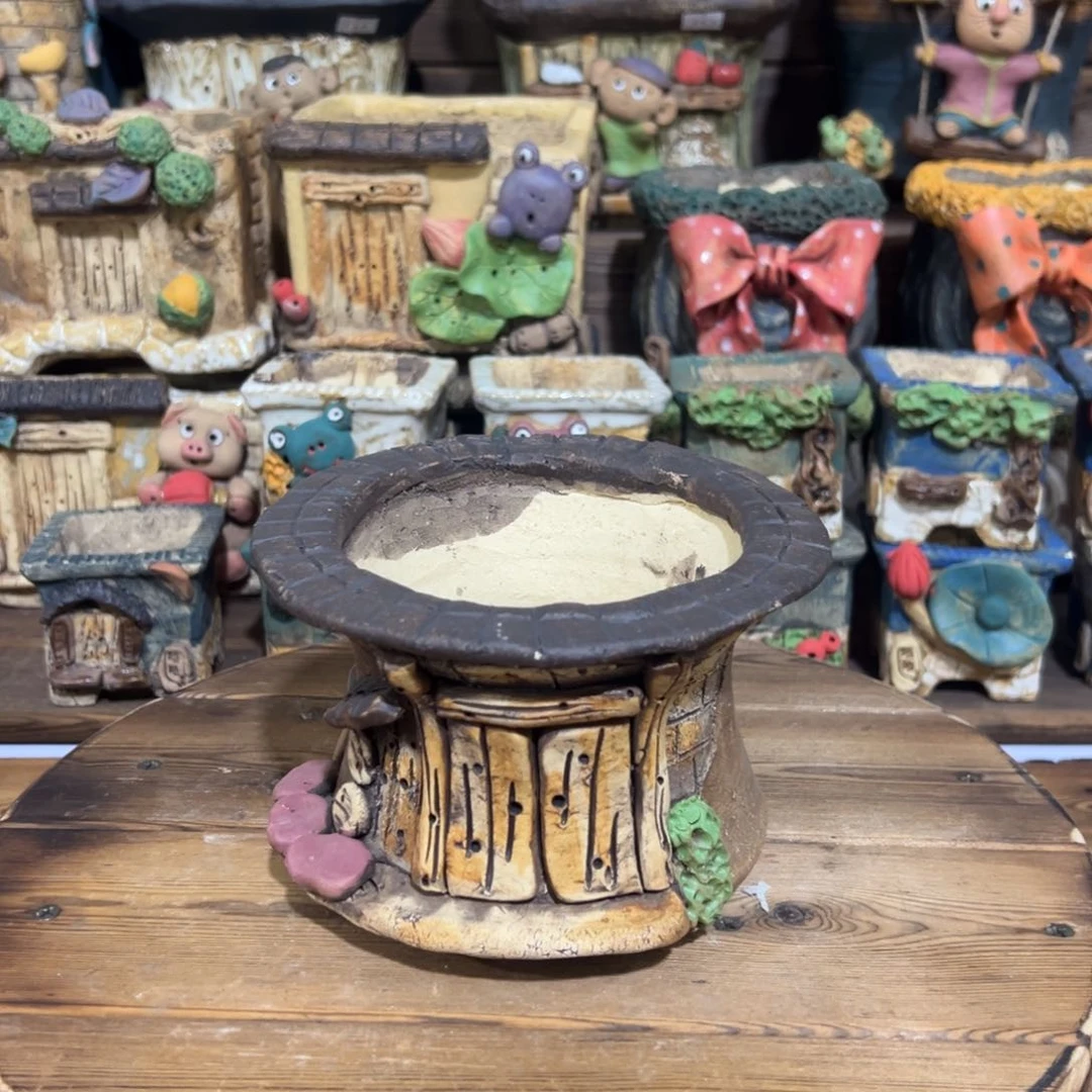 红陶嘻哈多肉花盆