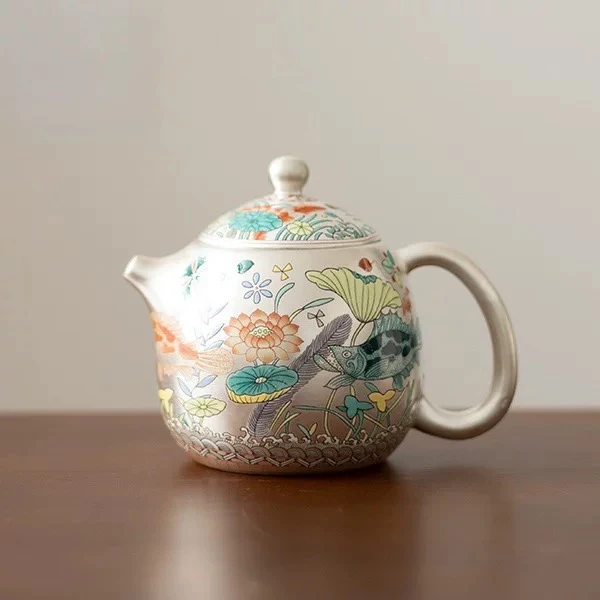 古纹鱼藻龙蛋壶（礼盒装）@@3555