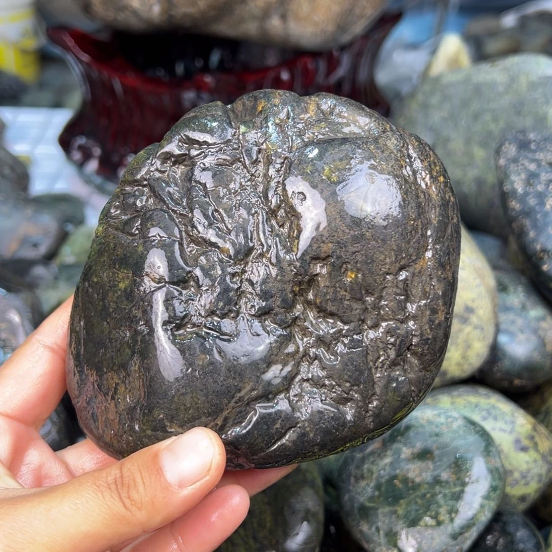 合金蛇纹石玉西藏藏玉药王石画**农