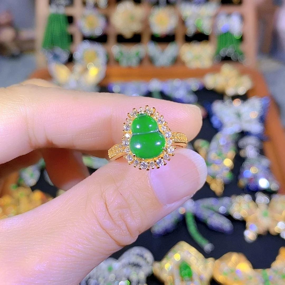 吊坠(不含链)银S925镶嵌翡翠