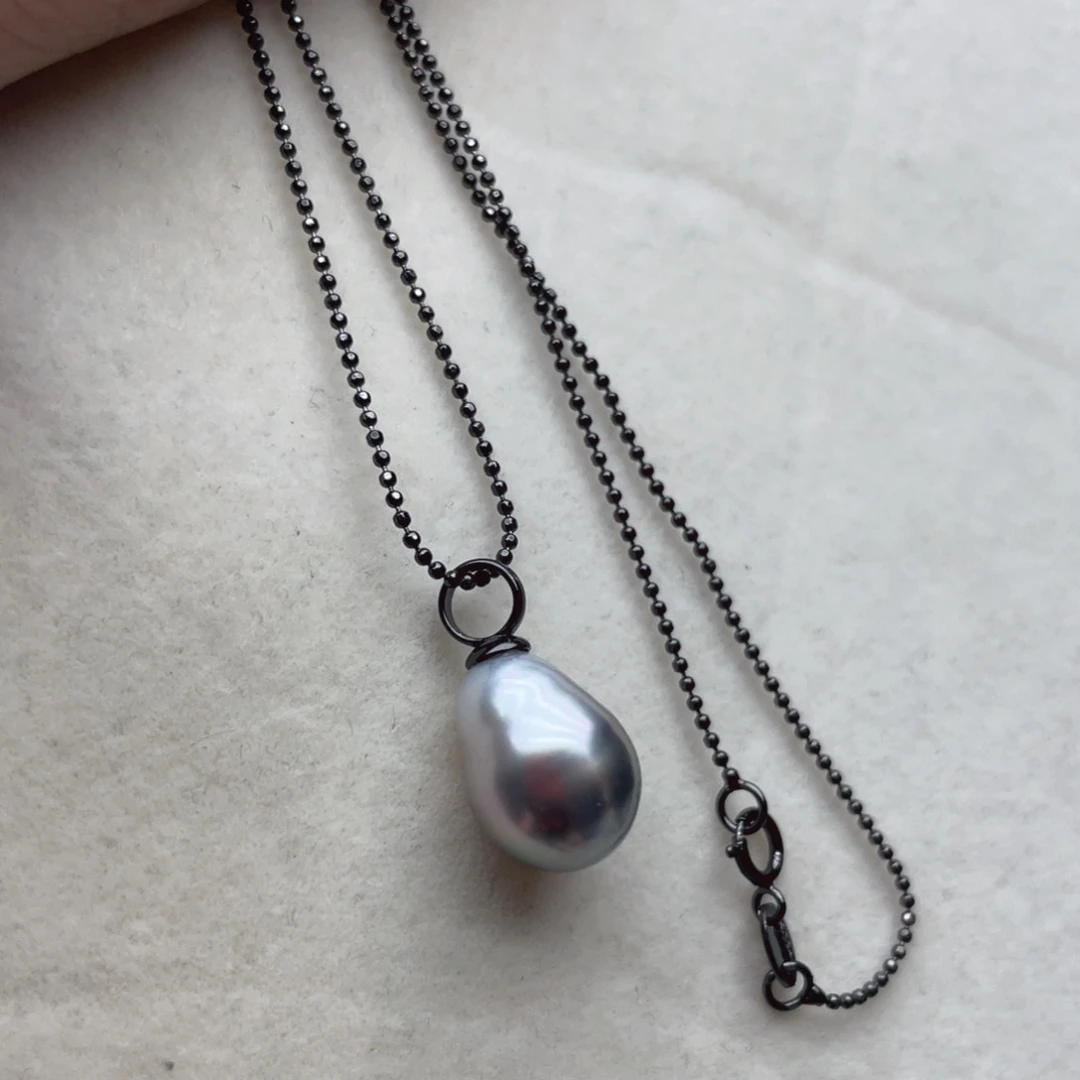 颈饰银S925镶嵌海水珍珠C120