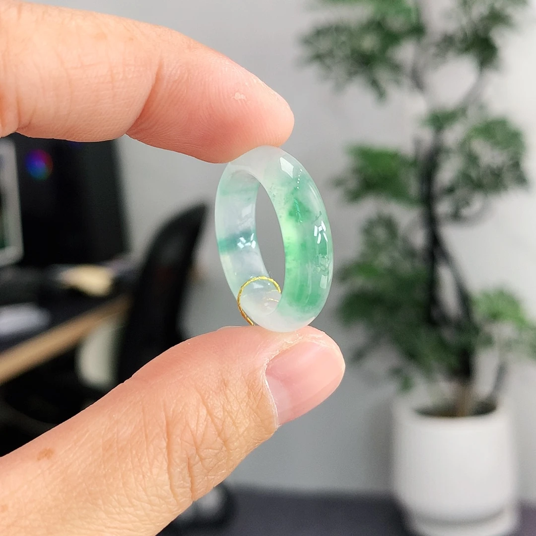 翡翠未镶嵌戒指13-14号