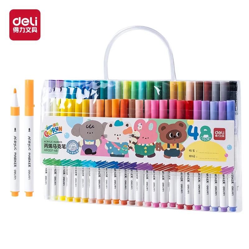 HM337-48色PVC袋装丙烯马克笔一袋