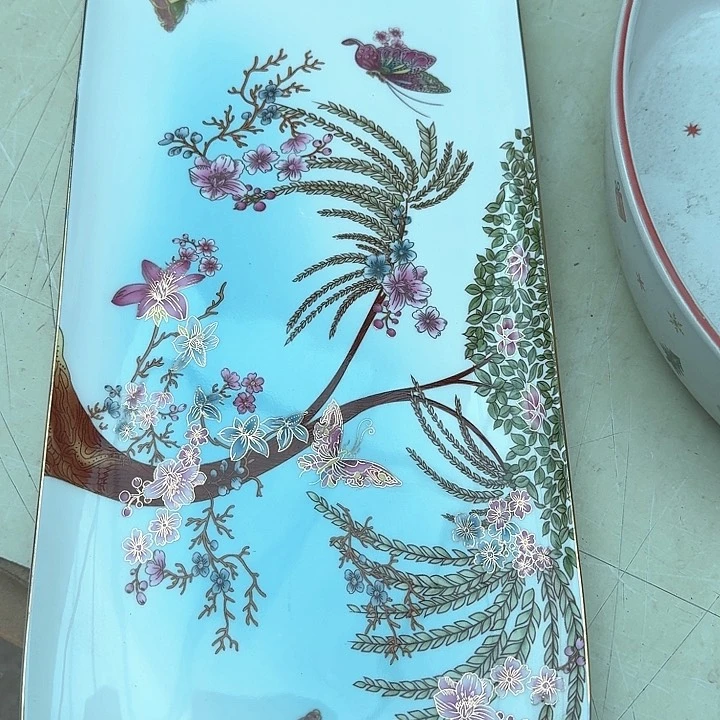 外贸伪装金蝴蝶13.5寸大长盘