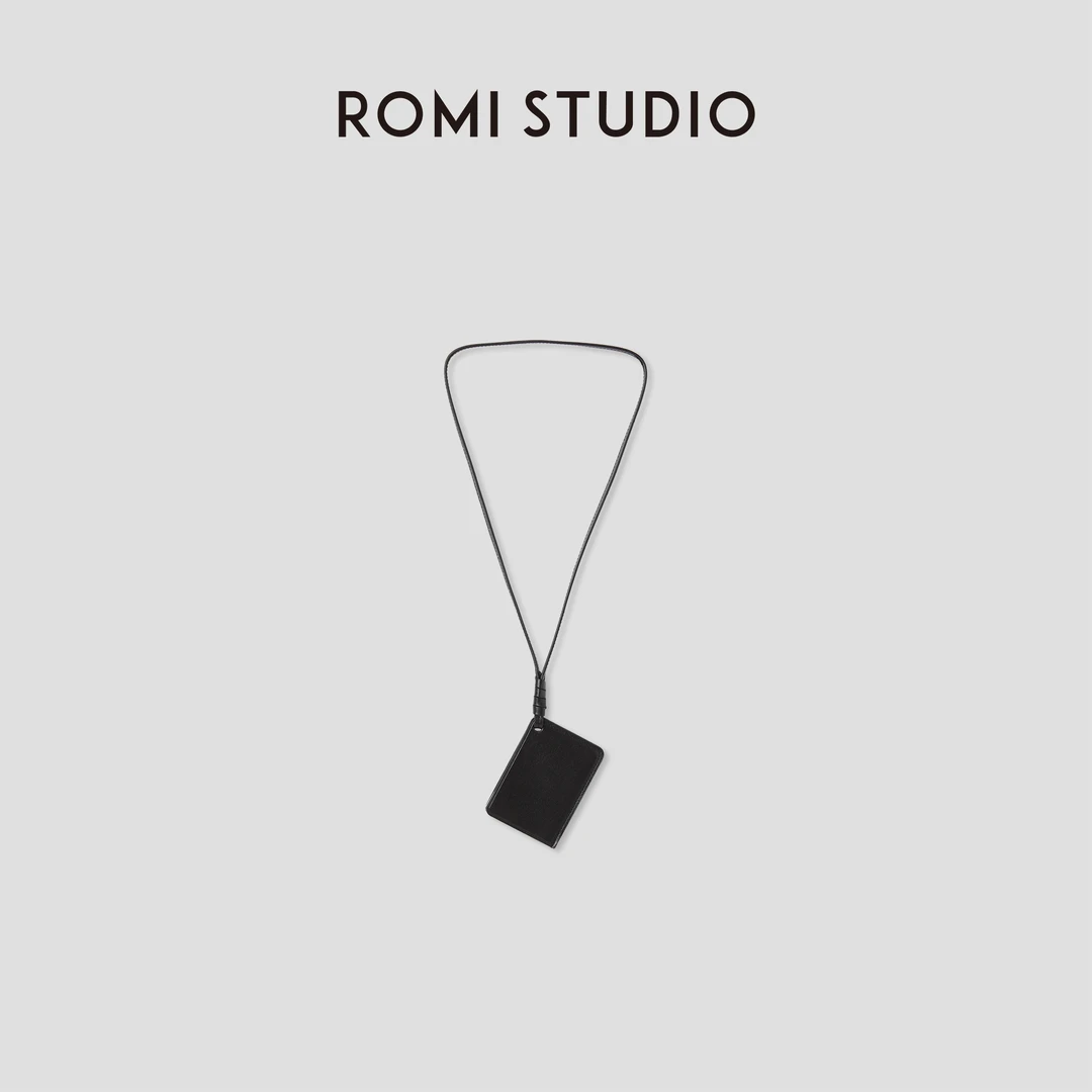 ROMI STUDIO意大利进口牛皮革双面抛光不锈钢镜面卡包RW24LP30912