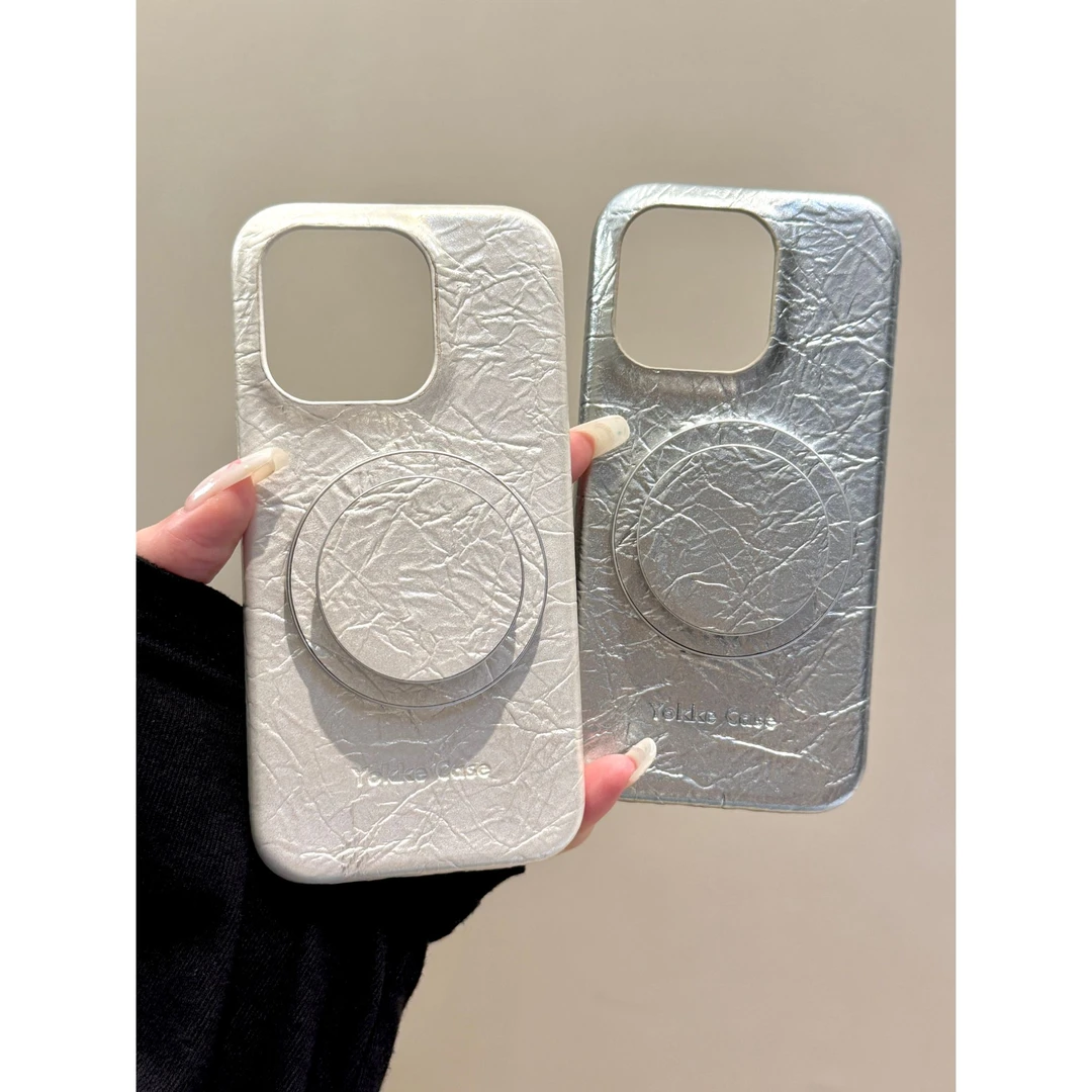 适用苹果iphone16promax简约纯色15pro磁吸14小众支架13ins手机壳