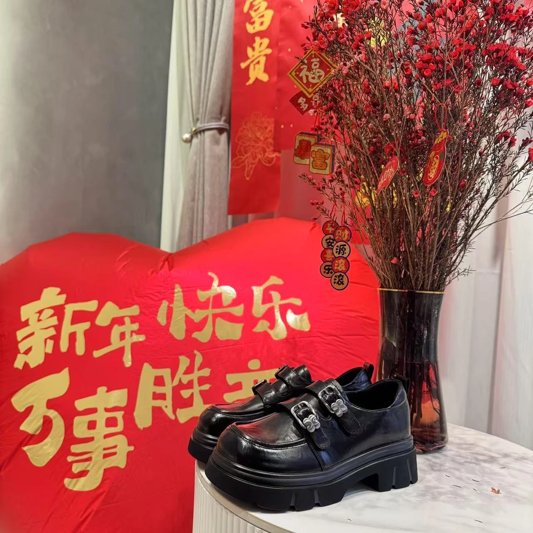 李园家2号店-6683-法式英伦风一脚蹬乐福鞋