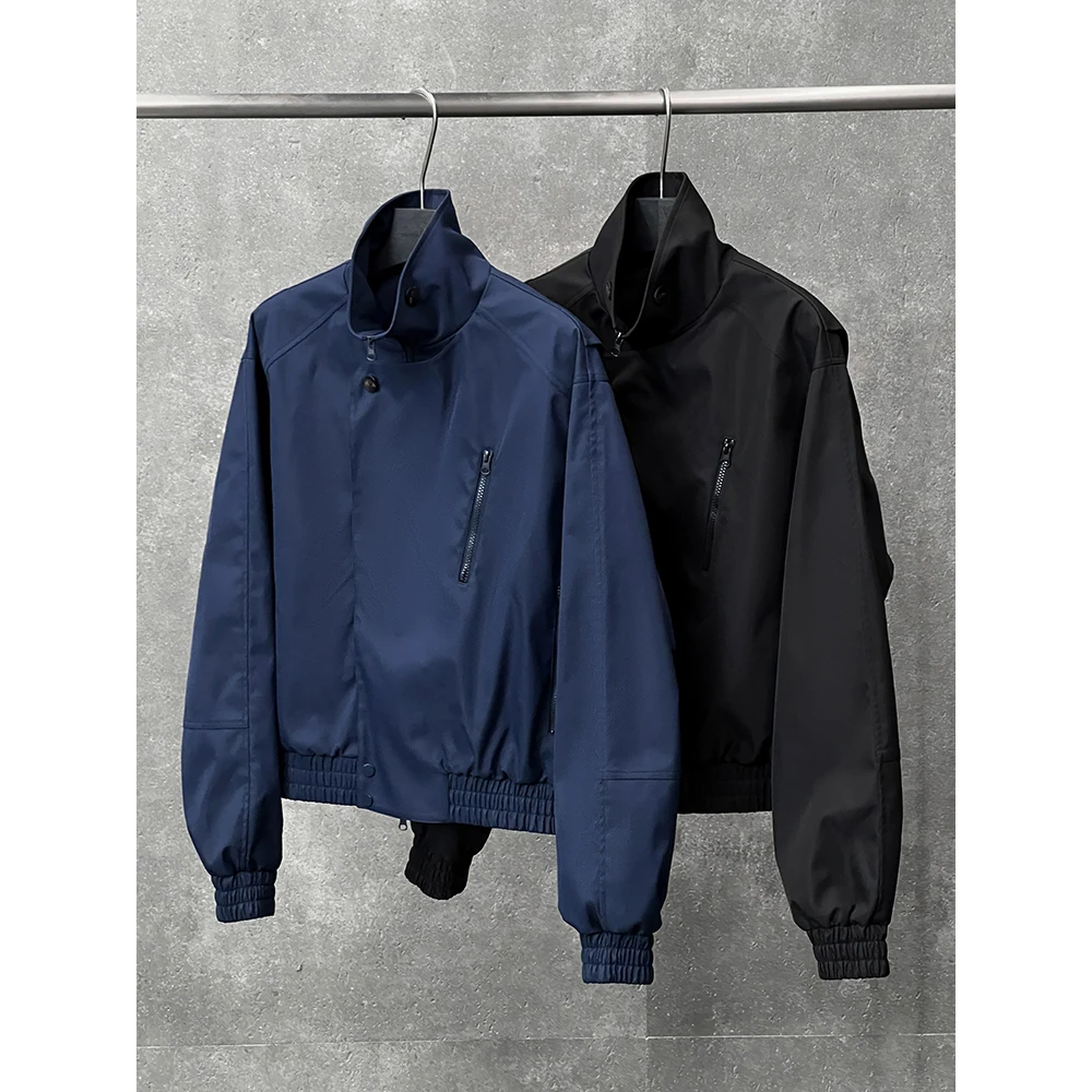 宋春江同款 秋季多结构门襟夹克小众设计师款翻领廊形工装外套