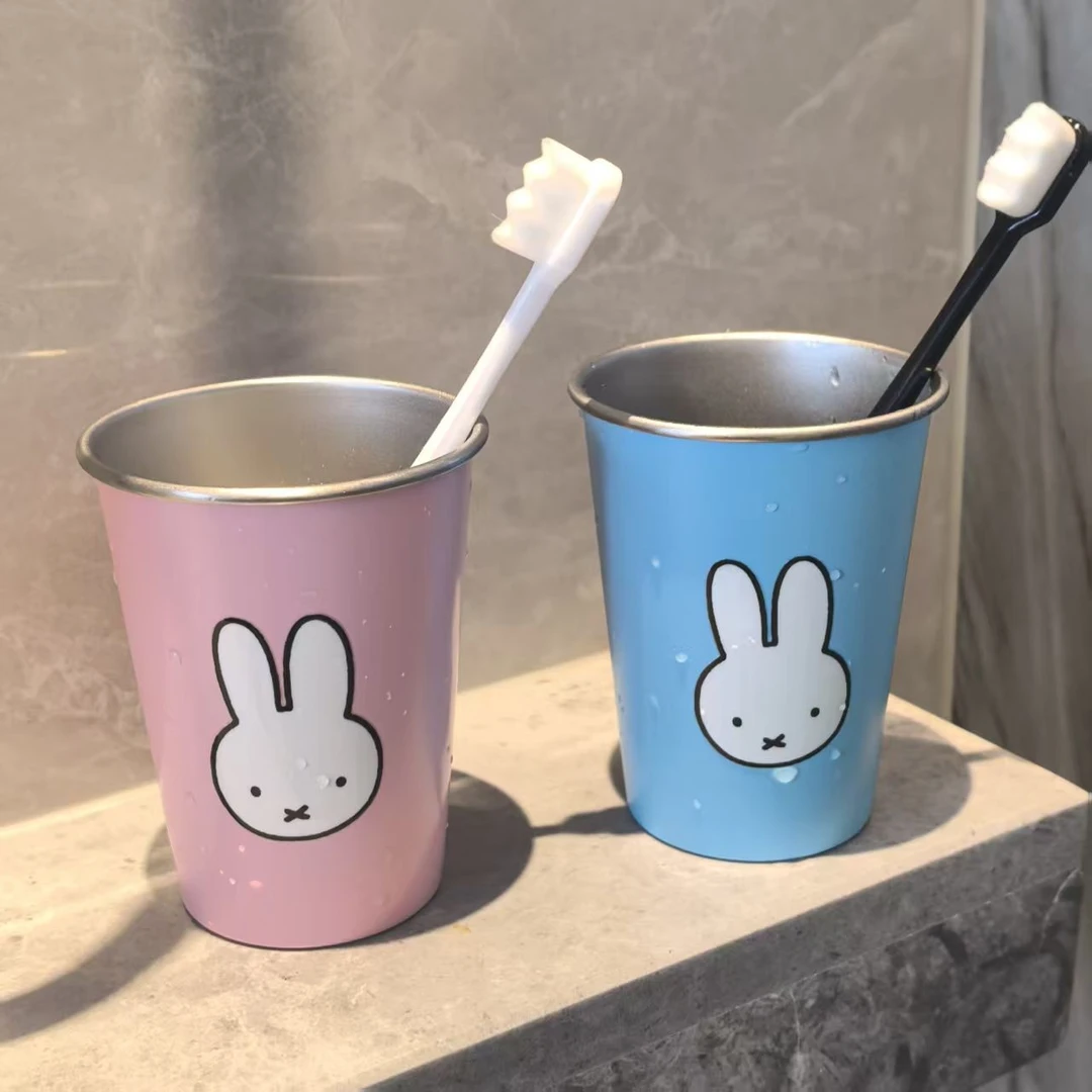 304不锈钢可爱米菲漱口杯情侣款高级感时尚小众大学生宿舍家用yw