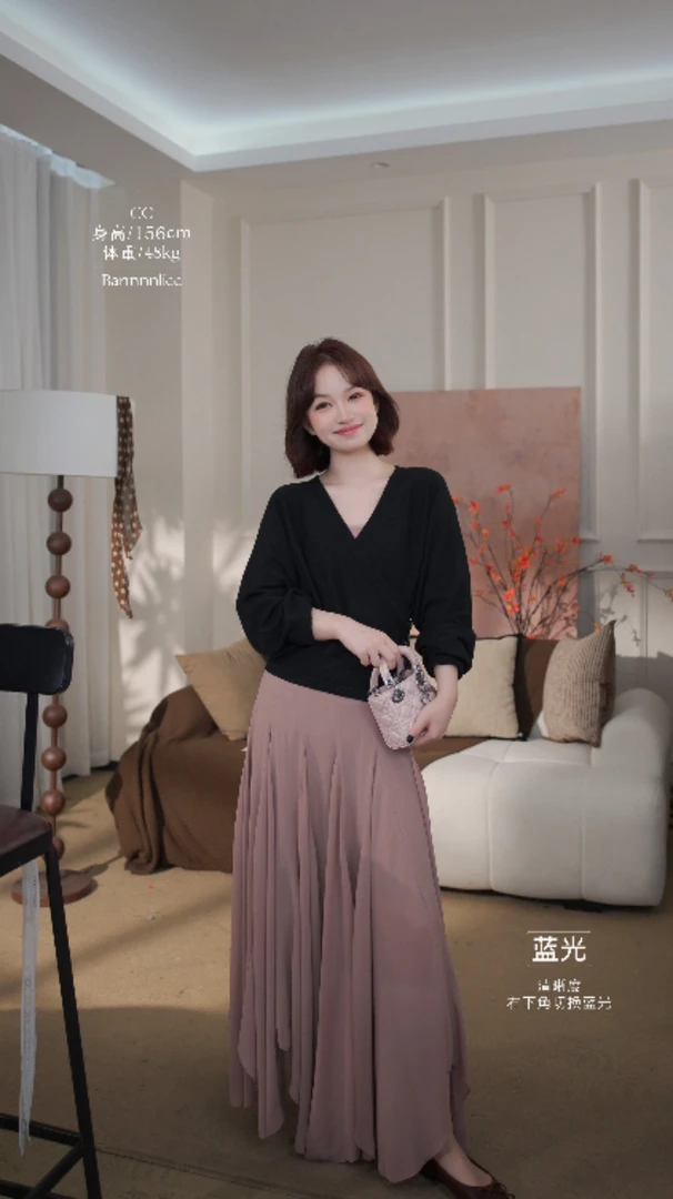 板栗西西【胭脂海棠】早秋法式气质简约设计感收腰显瘦吊带连衣裙