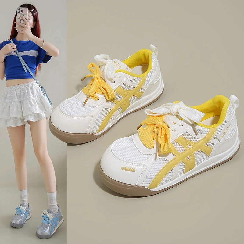 2025夏季新款韩版透气阿甘鞋女学生休闲鞋女德训跑步女鞋