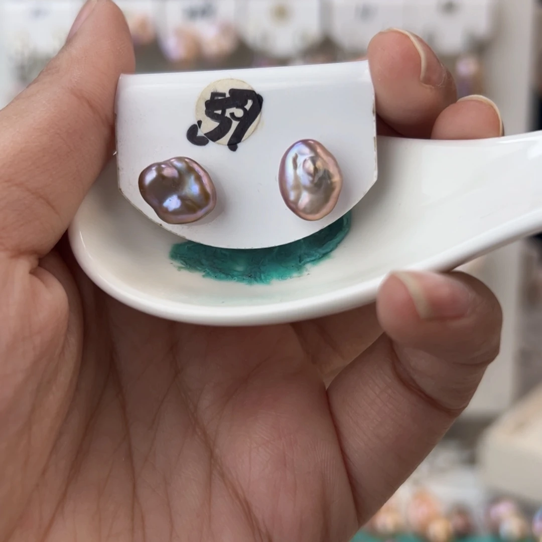 淡水珍珠耳饰银S925镶嵌