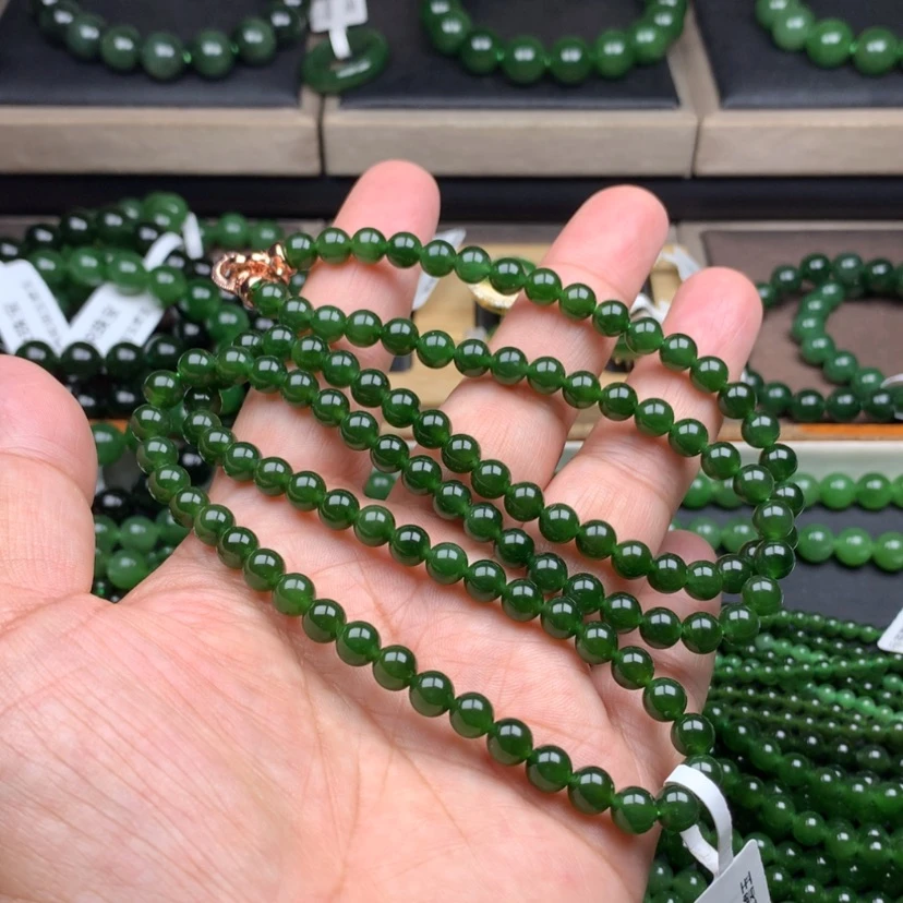 【闪购商品】颈饰未镶嵌和田玉（碧玉）冰菠6m m
