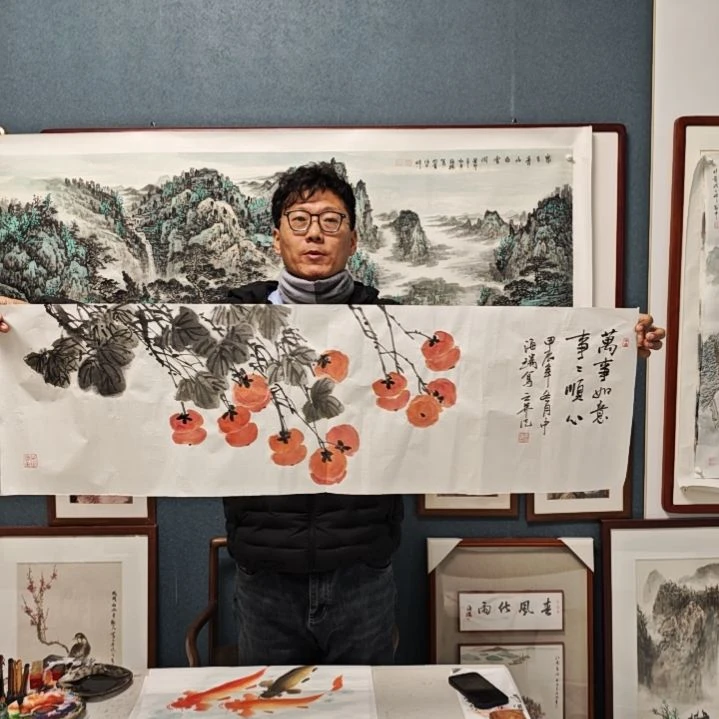 国画贾海瑞老师现场定制