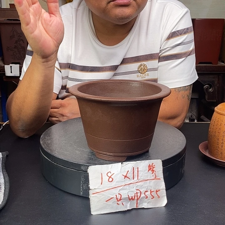 紫砂花盆货号一只WP555