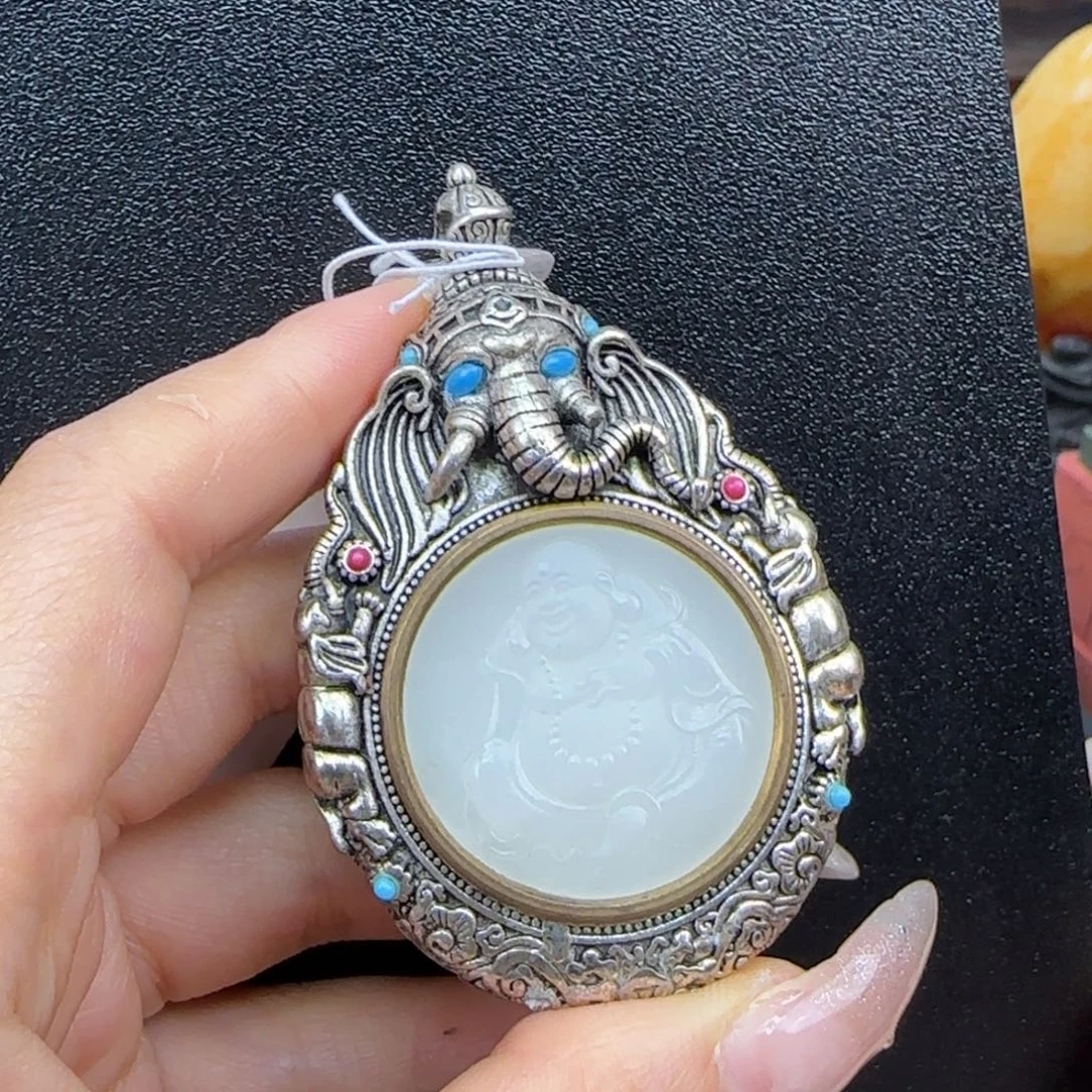 和田玉未镶嵌挂件