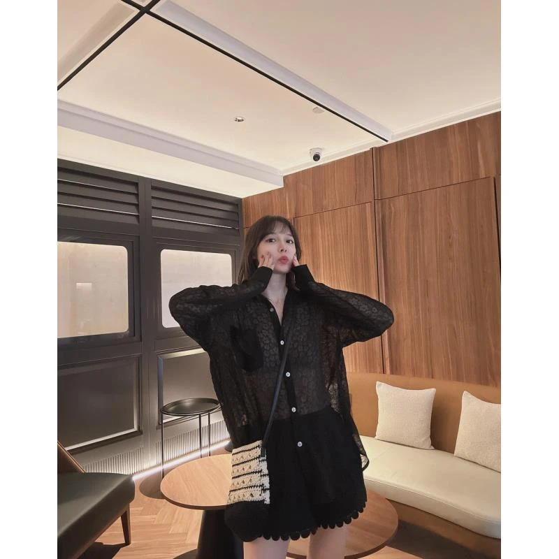 BETTER JOELAY -【琥珀龙晶】衬衫宽松时尚潮流休闲风HW8730