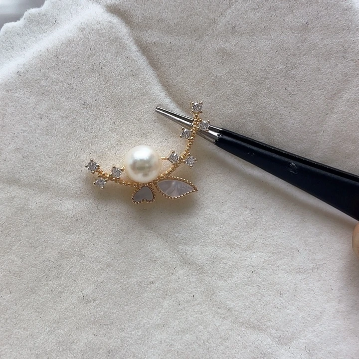 海水珍珠吊坠(不含链)银S925镶嵌