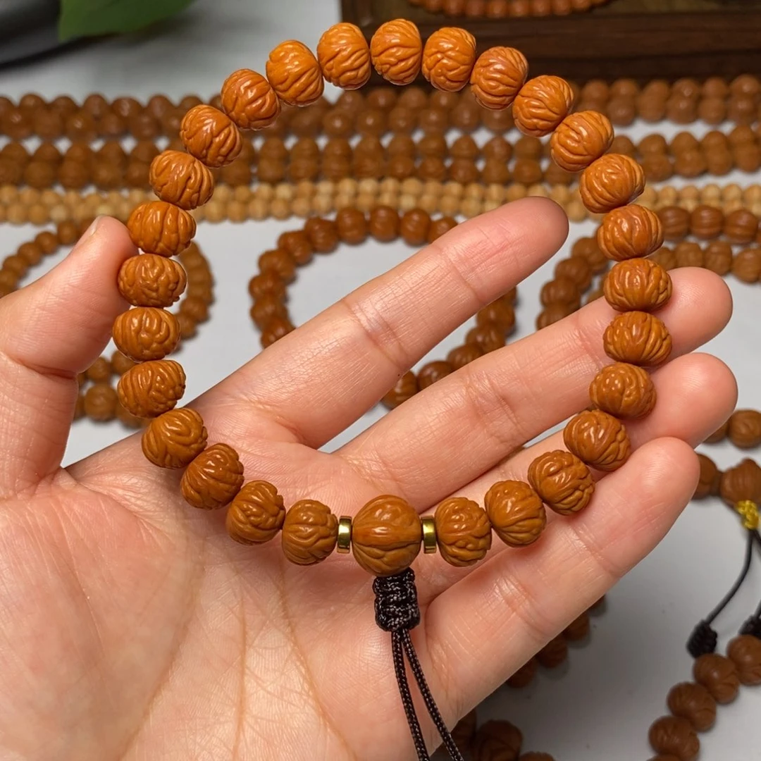 手串桃核11mm野生凤羽聚宝盆27颗手持（优惠价）