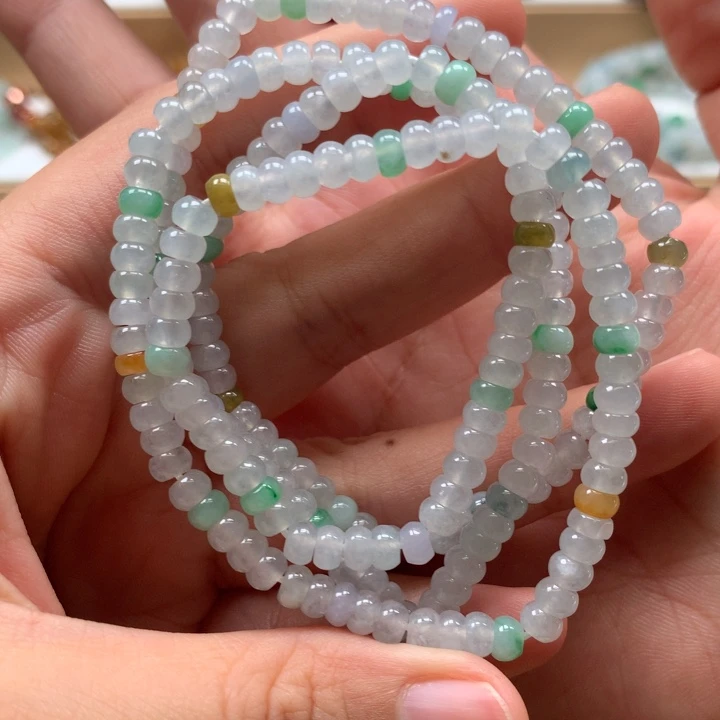 未镶嵌手链翡翠卡4➕算盘珠项链