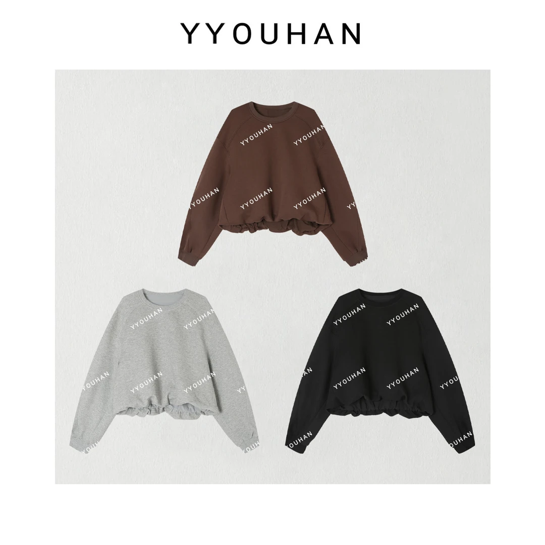 YYOUHAN 2025新款【信筏】小众设计立体剪裁亲肤百搭卫衣 2508C4427