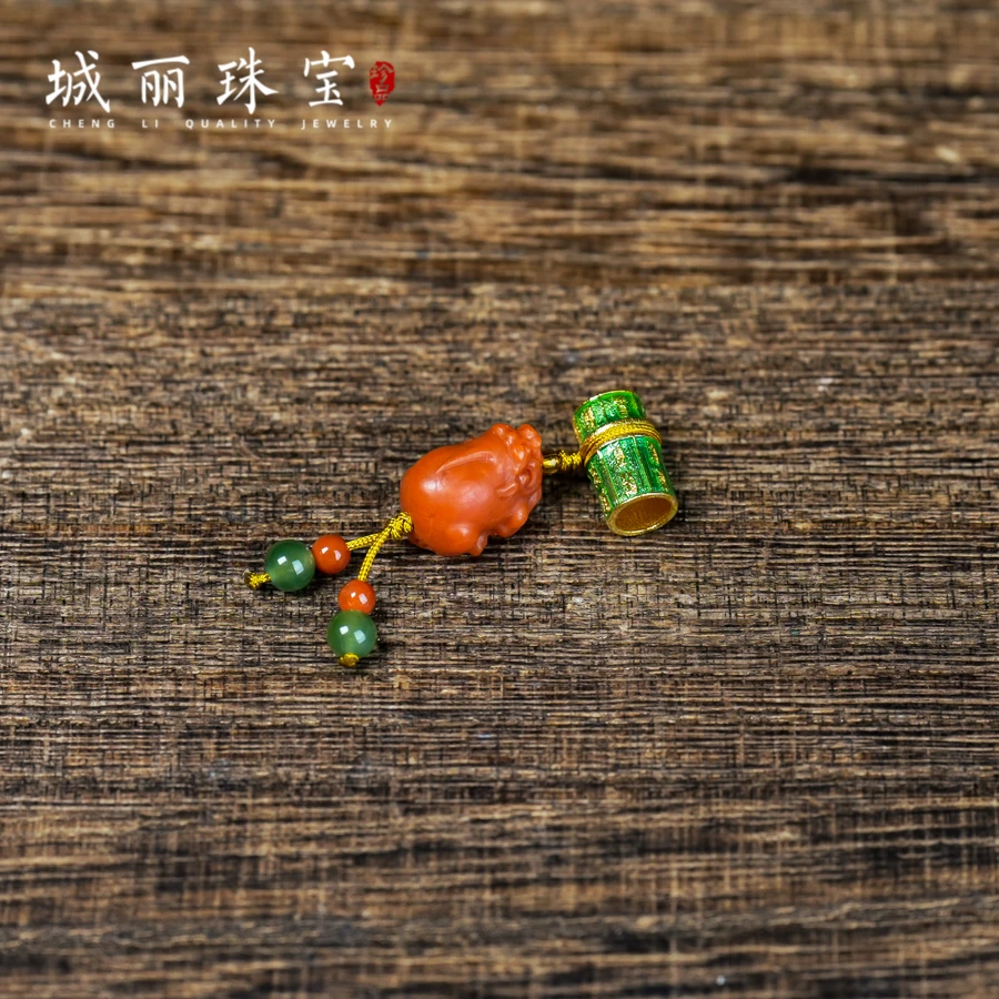 【城丽】18K万才通达竹韵才才貔貅滴流吊坠/个（多样性发货）ZJH-2085