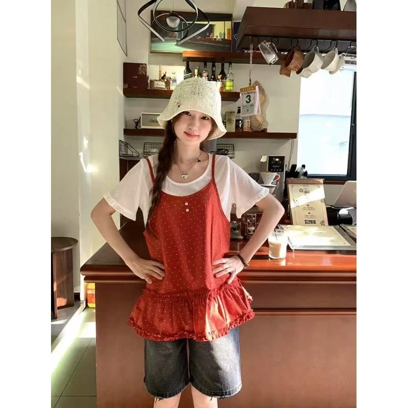 仙女风INS风甜辣休闲风时尚套装两件套上衣配内搭显瘦7965