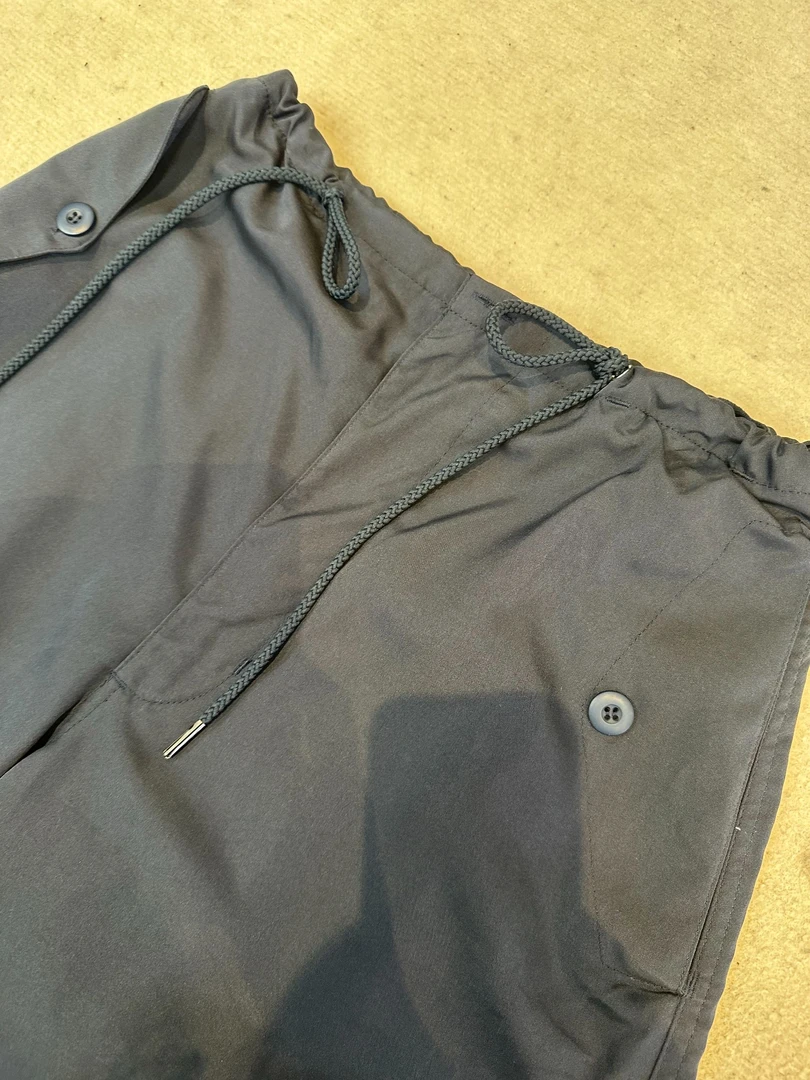 咖妃~【蓝色工装裤】新款亚麻长裤慵懒极简设计宽松垂感纯色阔腿裤