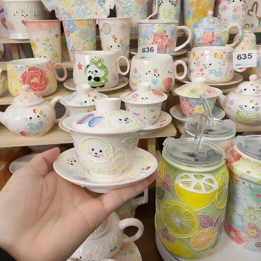 瓷片玉泥盖碗狗狗