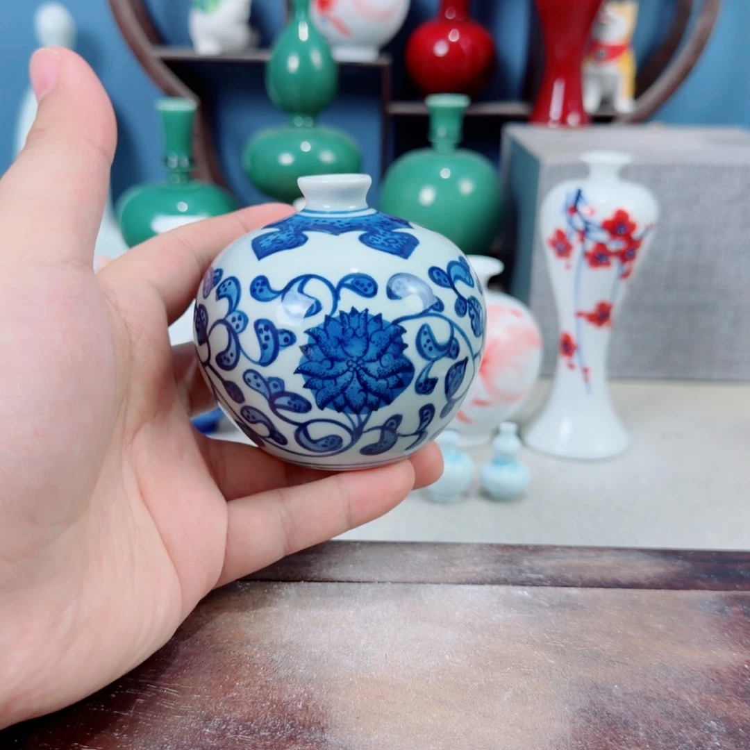 陶瓷手工小花器摆件