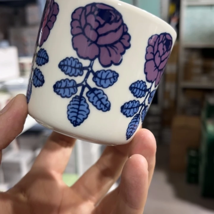 油***啡marimekko紫玫瑰200ml手握