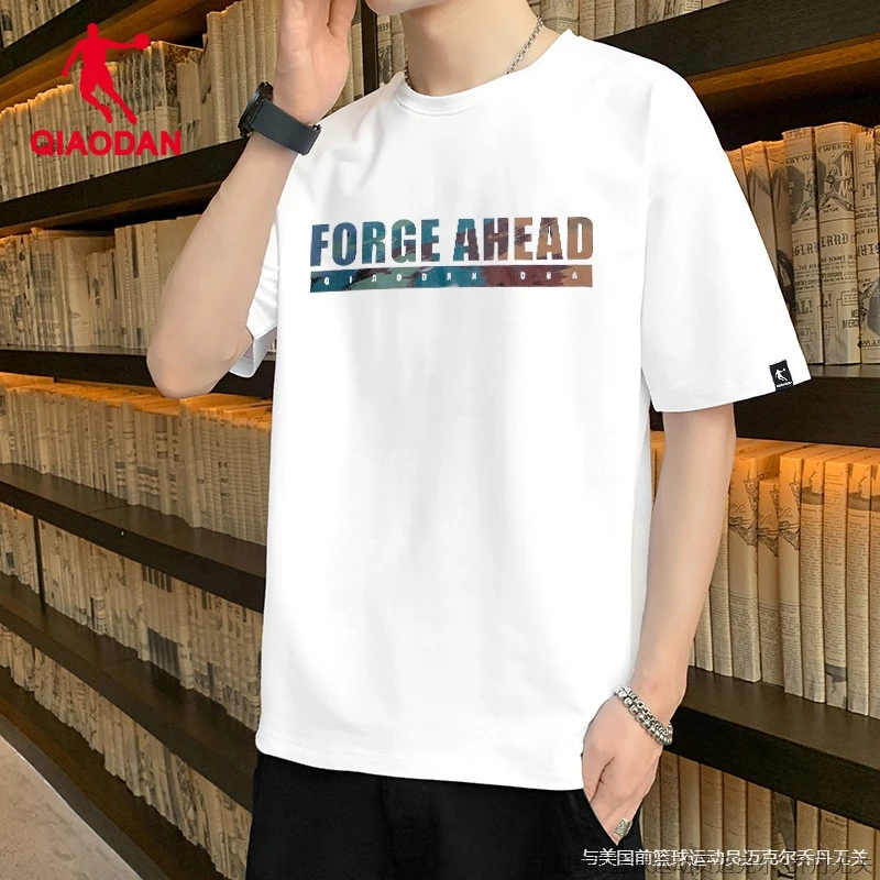 乔丹短袖t恤男2025夏季新款正品宽松透气半袖健身跑步运动上衣男