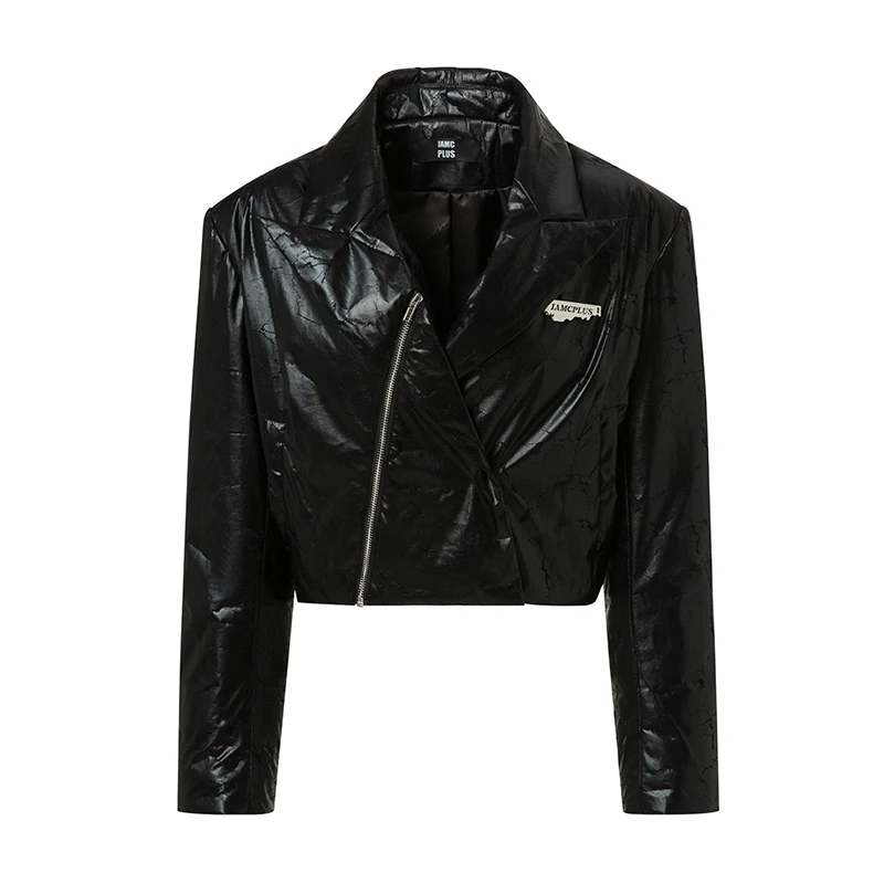 【不退不换】裂影程式 解构拉链特种裂纹棉服街头宽松