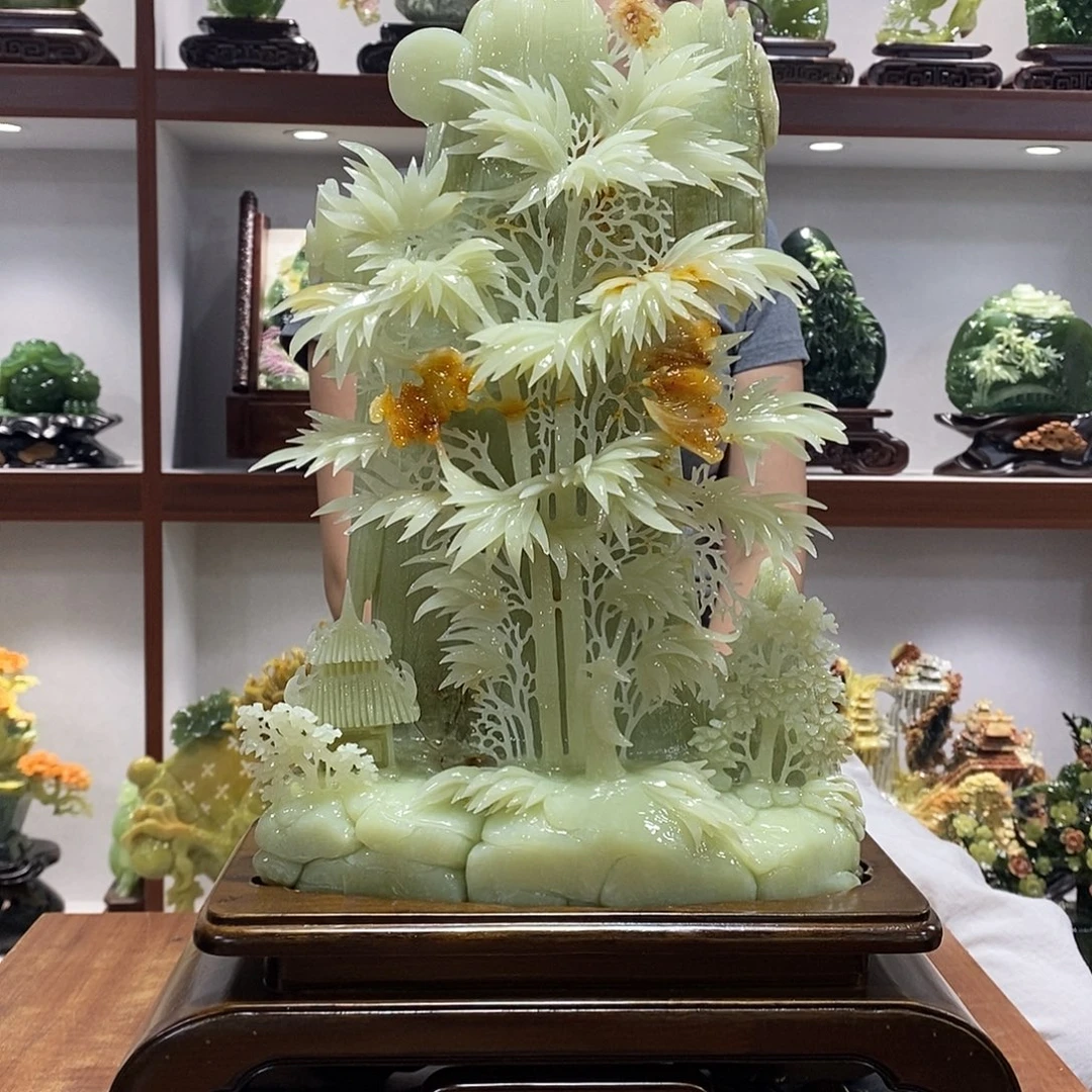 用***）玉山水摆件 玄关摆件
