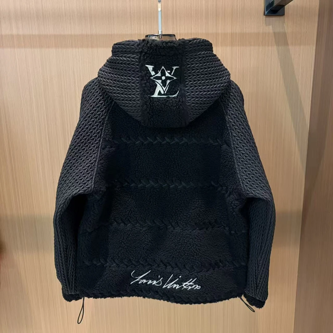 FOREPAS.秋冬新款富人穿搭明星同款连帽麦穗外套（靓）